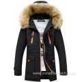 Casual Mens Winter Jackets Stand Collar Hooded Coat